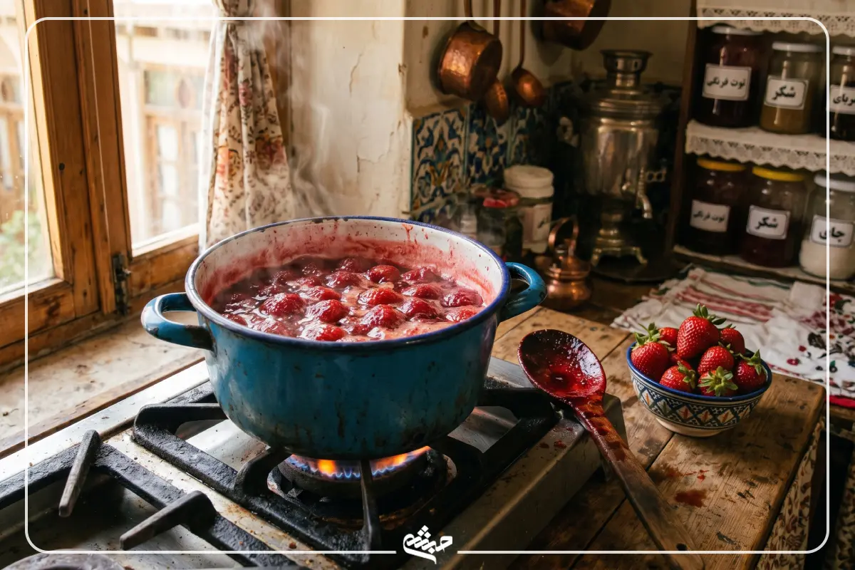 طرز تهیه مربا توت فرنگی