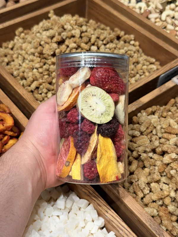 مخلوط میوه پفکی