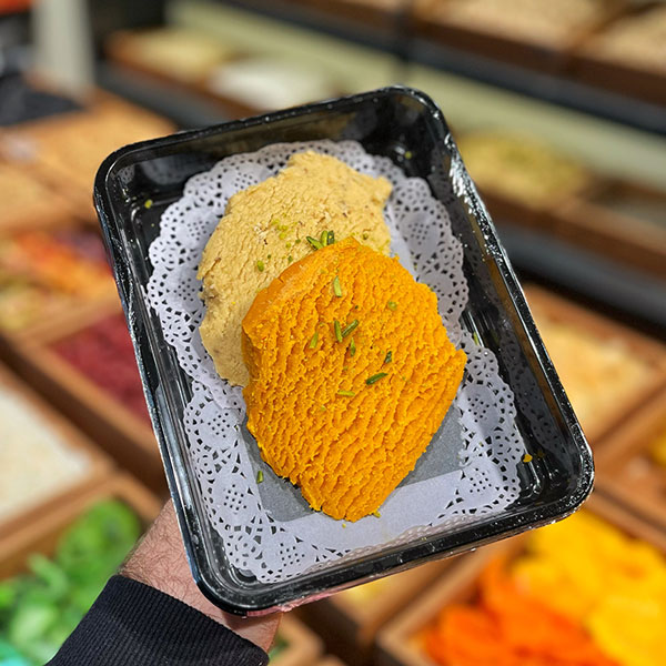 حلوا کفگیری دو رنگ