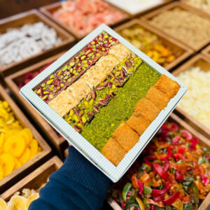 لوکوم مخلوط ترکیه (پسته ، انارپسته ،نوتلا پسته، لوتوس ، فندق )